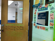 Dr. Kovach's classroom door