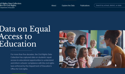Screenshot of civilrightsdata.ed.gov website