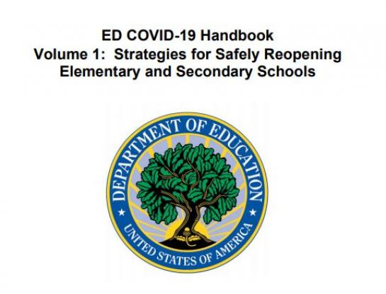 Handbook title with the U.S. Department of Education logo