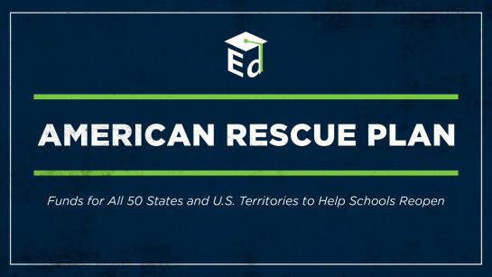 US department of education logo followed by the text "American Rescue Plan"