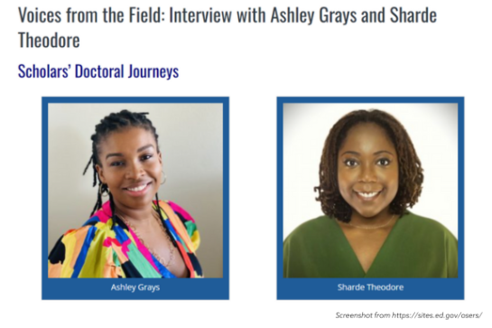 Headshots of Ashley Grays and Sharde Theodore from osers.gov