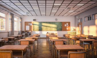 [image of an empty classroom]